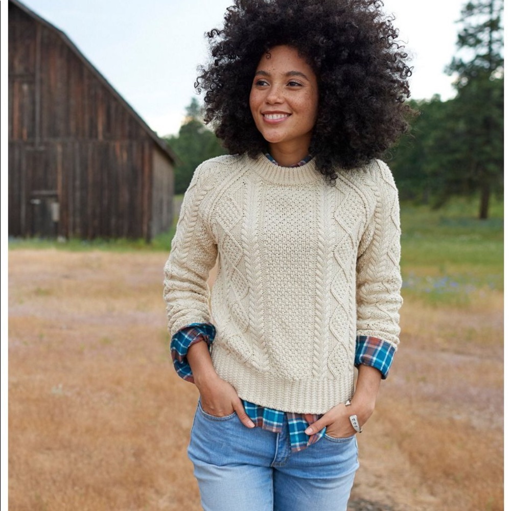 LL Bean Signature Cotton Fisherman’s Knit sweater